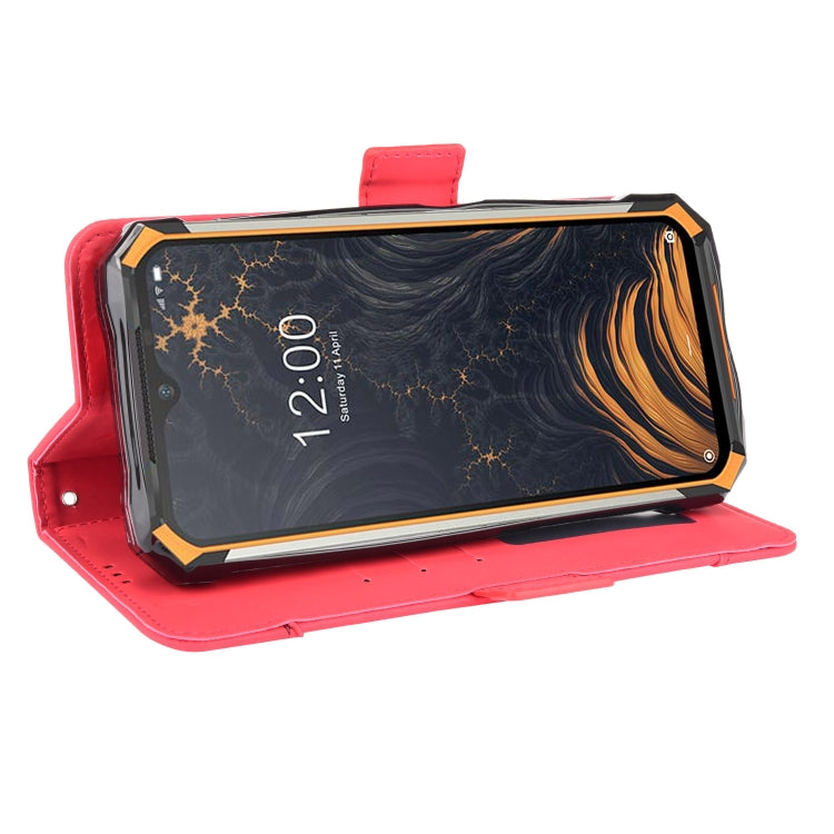 For Doogee S88 Plus / S88 Pro Skin Feel Calf Pattern Horizontal Flip Leather Case with Holder & Card Slots & Photo Frame(Red)