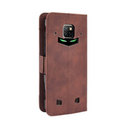 For Doogee S88 Plus / S88 Pro Skin Feel Calf Pattern Horizontal Flip Leather Case with Holder & Card Slots & Photo Frame(Brown)