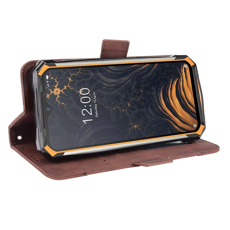 For Doogee S88 Plus / S88 Pro Skin Feel Calf Pattern Horizontal Flip Leather Case with Holder & Card Slots & Photo Frame(Brown)