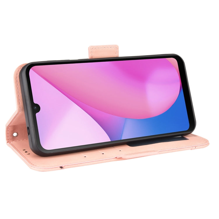 For Blackview Oscal C20 Skin Feel Calf Pattern Horizontal Flip Leather Case with Holder & Card Slots & Photo Frame(Pink)
