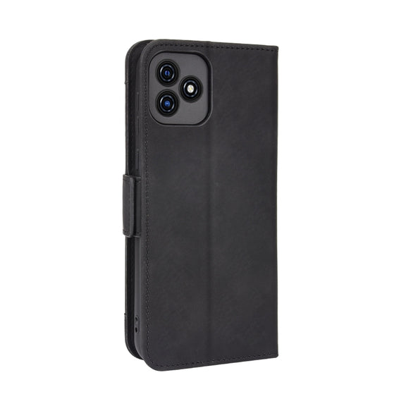 For Blackview Oscal C20 Skin Feel Calf Pattern Horizontal Flip Leather Case with Holder & Card Slots & Photo Frame(Black)