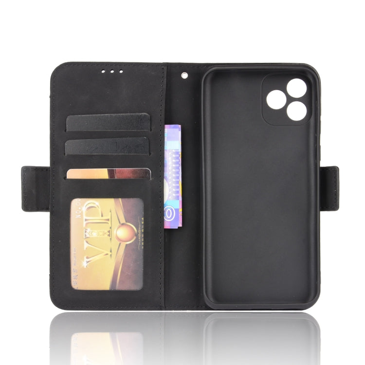 For Blackview Oscal C20 Skin Feel Calf Pattern Horizontal Flip Leather Case with Holder & Card Slots & Photo Frame(Black)