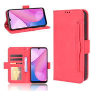 For Blackview Oscal C20 Skin Feel Calf Pattern Horizontal Flip Leather Case with Holder & Card Slots & Photo Frame(Red)