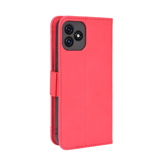 For Blackview Oscal C20 Skin Feel Calf Pattern Horizontal Flip Leather Case with Holder & Card Slots & Photo Frame(Red)