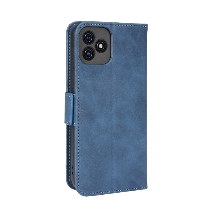 For Blackview Oscal C20 Skin Feel Calf Pattern Horizontal Flip Leather Case with Holder & Card Slots & Photo Frame(Blue)