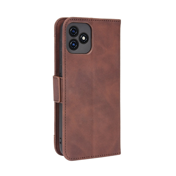 For Blackview Oscal C20 Skin Feel Calf Pattern Horizontal Flip Leather Case with Holder & Card Slots & Photo Frame(Brown)