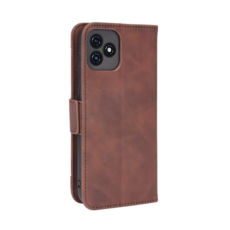 For Blackview Oscal C20 Skin Feel Calf Pattern Horizontal Flip Leather Case with Holder & Card Slots & Photo Frame(Brown)