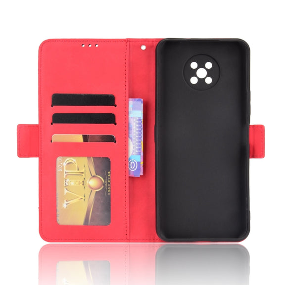 For Nokia G50 5G Skin Feel Calf Pattern Horizontal Flip Leather Case with Holder & Card Slots & Photo Frame(Red)