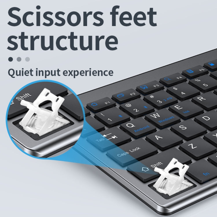 109 Three-mode Wireless Bluetooth Keyboard Mouse Set(Black)