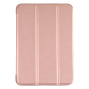 For iPad mini 2024 / mini 6 GEBEI Shockproof Horizontal Flip Tablet Case with Three-folding Holder(Rose Gold)