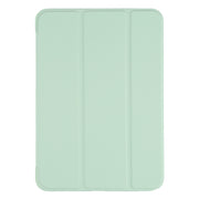 For iPad mini 2024 / mini 6 GEBEI Shockproof Horizontal Flip Tablet Case with Three-folding Holder(Mint Green)