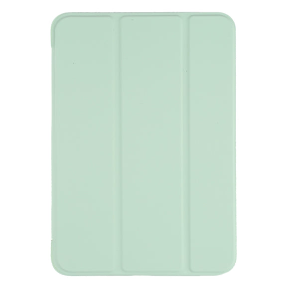 For iPad mini 2024 / mini 6 GEBEI Shockproof Horizontal Flip Tablet Case with Three-folding Holder(Mint Green)
