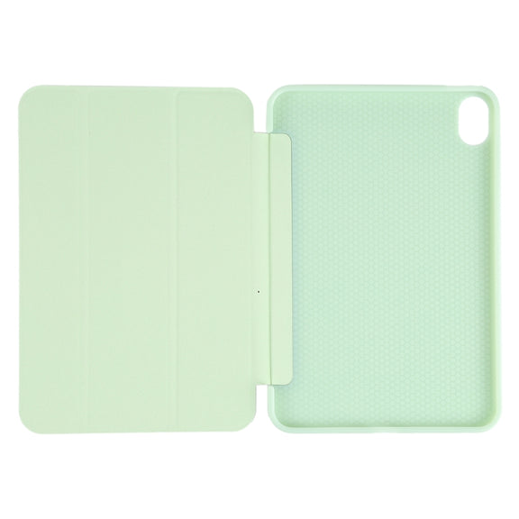 For iPad mini 2024 / mini 6 GEBEI Shockproof Horizontal Flip Tablet Case with Three-folding Holder(Mint Green)