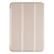 For iPad mini 2024 / mini 6 GEBEI Shockproof Horizontal Flip Tablet Case with Three-folding Holder(Gold)