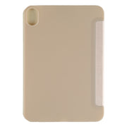 For iPad mini 2024 / mini 6 GEBEI Shockproof Horizontal Flip Tablet Case with Three-folding Holder(Gold)