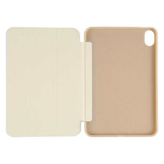 For iPad mini 2024 / mini 6 GEBEI Shockproof Horizontal Flip Tablet Case with Three-folding Holder(Gold)