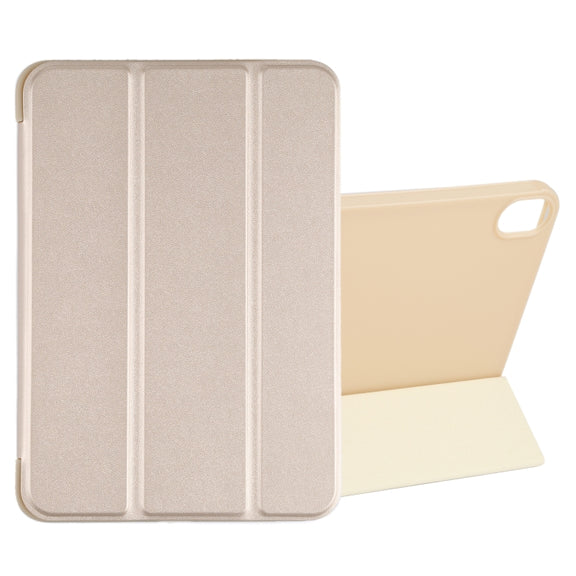 For iPad mini 2024 / mini 6 GEBEI Shockproof Horizontal Flip Tablet Case with Three-folding Holder(Gold)