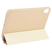 For iPad mini 2024 / mini 6 GEBEI Shockproof Horizontal Flip Tablet Case with Three-folding Holder(Gold)