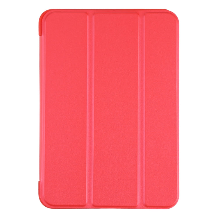 For iPad mini 2024 / mini 6 GEBEI Shockproof Horizontal Flip Tablet Case with Three-folding Holder(Red)