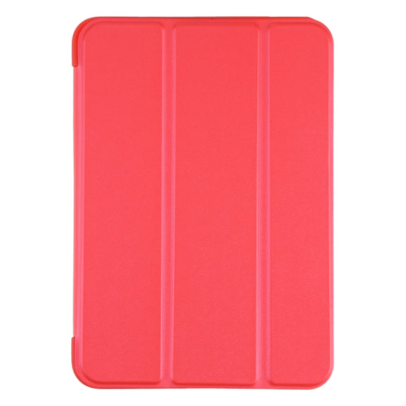 For iPad mini 2024 / mini 6 GEBEI Shockproof Horizontal Flip Tablet Case with Three-folding Holder(Red)