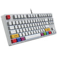 HXSJ L600 87 Keys USB-C / Type-C Wired Red Shaft Mechanical Keyboard with Cool Backlight(White) - free shipping - PMC TechLife - Order now!