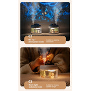 J221 Multifunctional Night Light Projection Humidifier(White Lion)