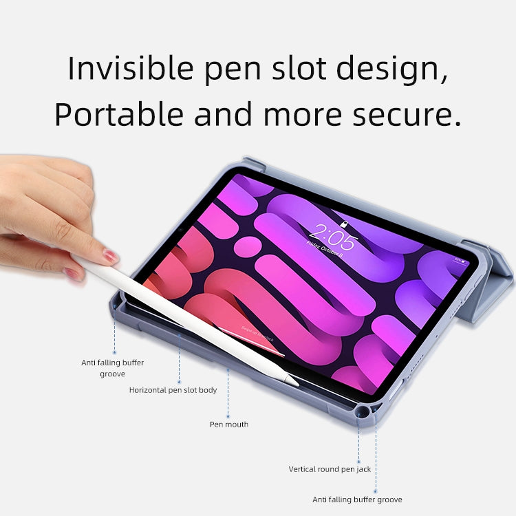 For iPad mini 6 / mini 2024 Mutural Pinyue Series Horizontal Flip Tablet Case with Holder & Pen Slot & Sleep / Wake-up Function(Black)