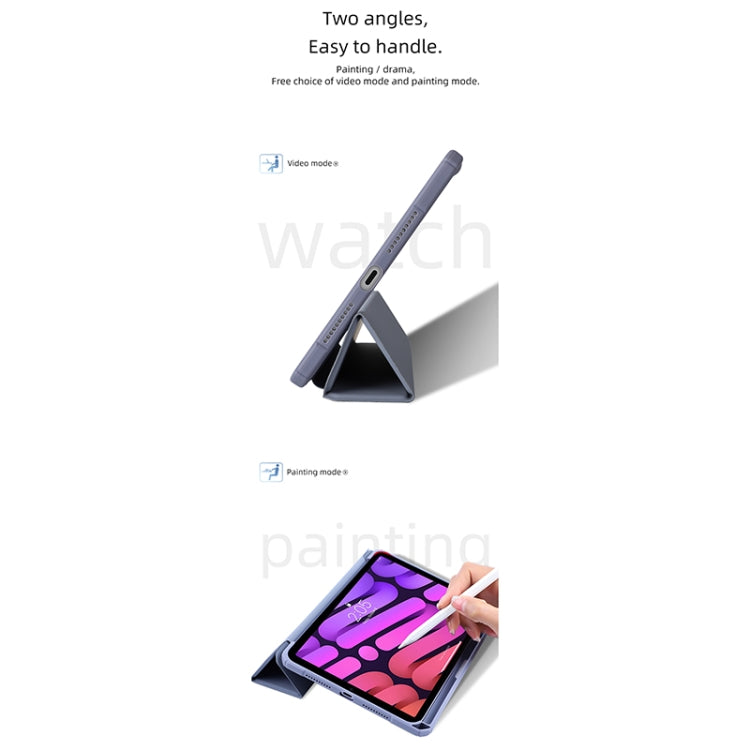 For iPad mini 6 / mini 2024 Mutural Pinyue Series Horizontal Flip Tablet Case with Holder & Pen Slot & Sleep / Wake-up Function(Blue)