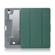 For iPad mini 6 / mini 2024 Mutural Horizontal Flip Tablet Case with Holder & Pen Slot(Dark Green)