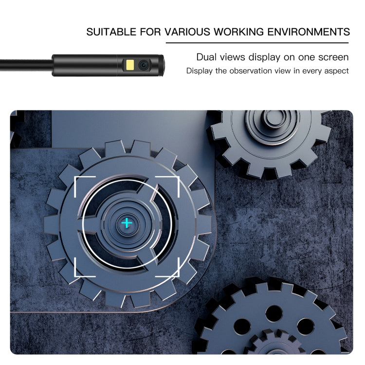 AN100 3 in 1 IP68 Water-resistant USB-C / Type-C + Micro USB + USB Dual Cameras Industrial Digital Endoscope with 9 LEDs, Support Android System, Lens Diameter: 8mm, Length:2m Soft Cable