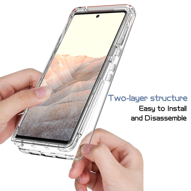 For Google Pixel 6 Pro High Transparency Two-color Gradient PC + TPU Phone Protective Case(Transparent)