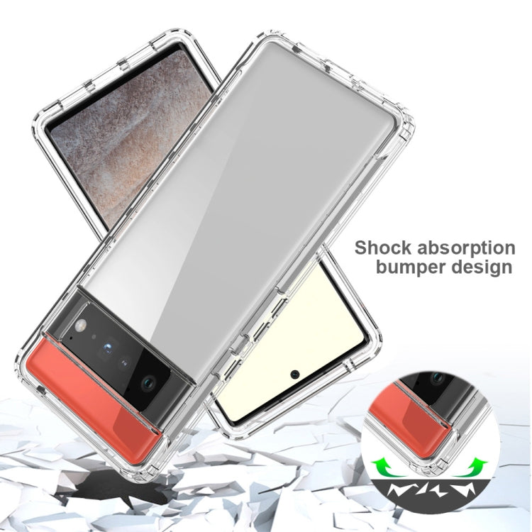 For Google Pixel 6 Pro High Transparency Two-color Gradient PC + TPU Phone Protective Case(Transparent)