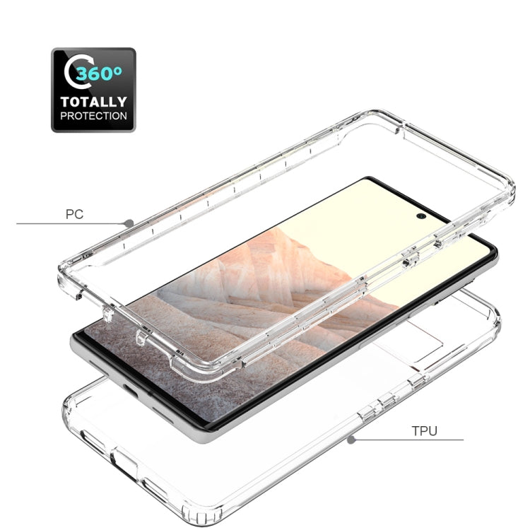 For Google Pixel 6 Pro High Transparency Two-color Gradient PC + TPU Phone Protective Case(Transparent)