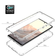 For Google Pixel 6 Pro High Transparency Two-color Gradient PC + TPU Phone Protective Case(Transparent)