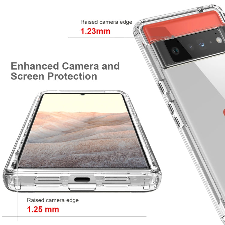 For Google Pixel 6 Pro High Transparency Two-color Gradient PC + TPU Phone Protective Case(Transparent)
