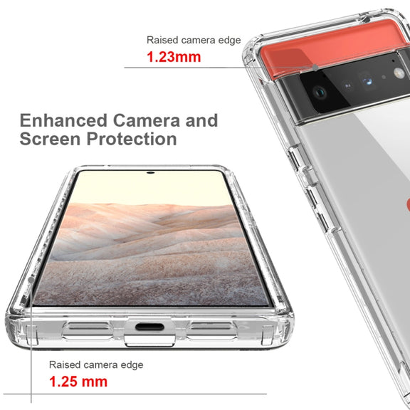 For Google Pixel 6 Pro High Transparency Two-color Gradient PC + TPU Phone Protective Case(Transparent)