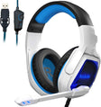 SADES MH901 7.1 Channel USB Adjustable Gaming Headset with Microphone(Blue White) - Multimedia Headset by SADES | Online Shopping South Africa | PMC TechLife | Buy Now Pay Later Mobicred