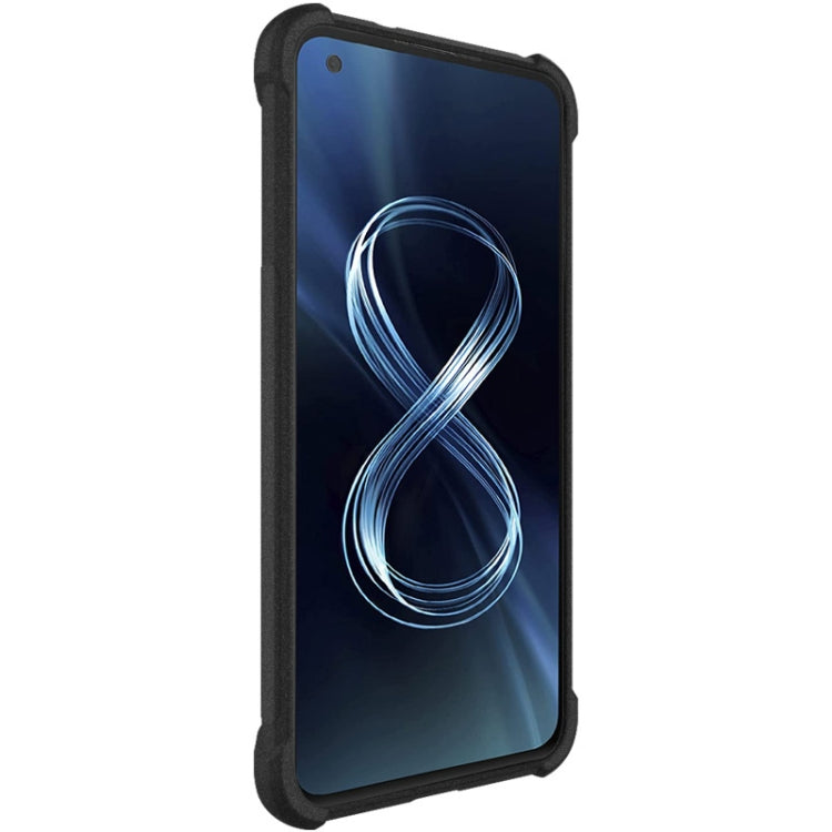 For Asus Zenfone 8 ZS590KS IMAK All-inclusive Shockproof Airbag TPU Case with Screen Protector(Matte Black)