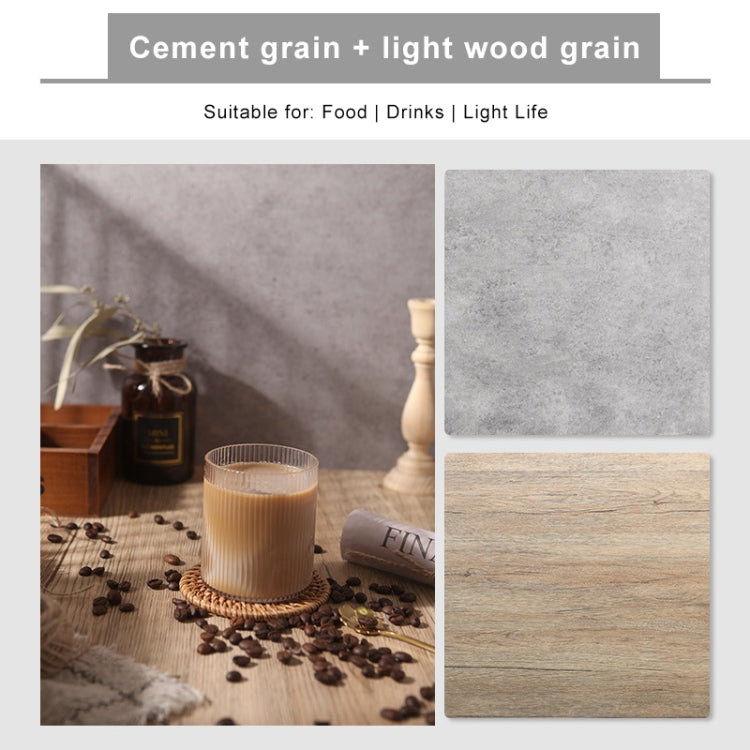 60 x 60cm Single Side Retro PVC Photography Backdrops Board(Light Wood Grain)