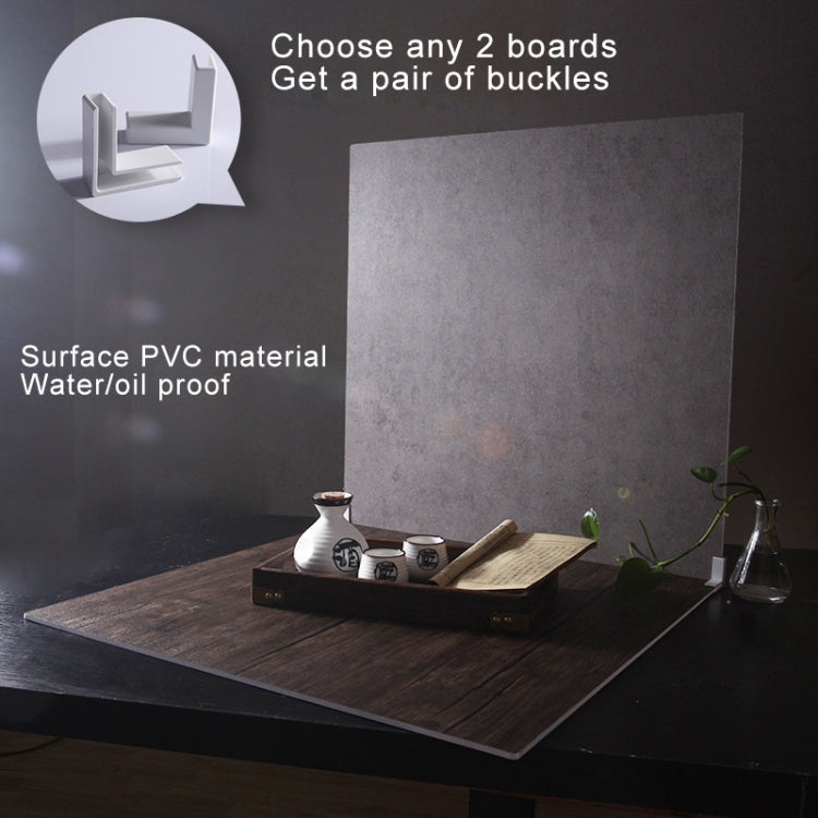 60 x 60cm Single Side Retro PVC Photography Backdrops Board(Oak Grain)