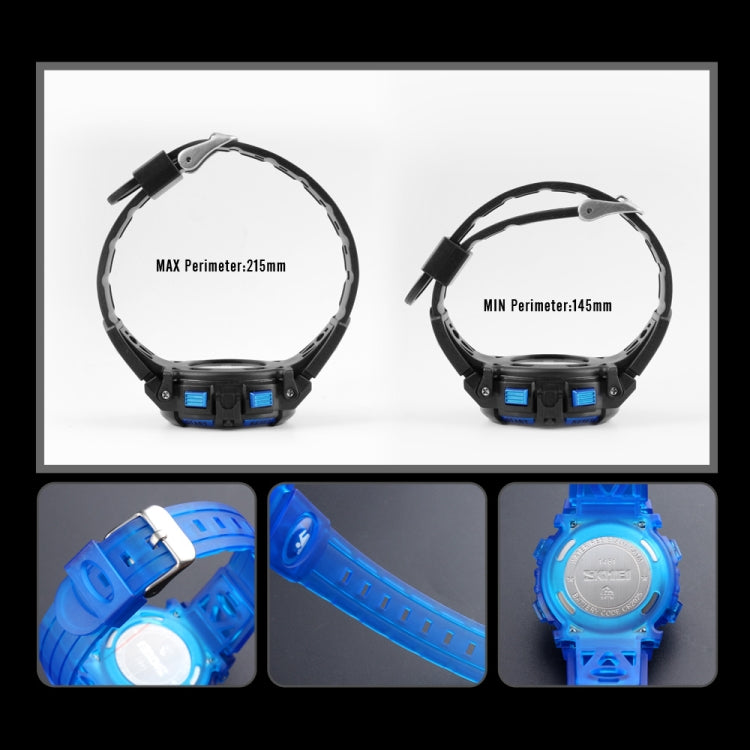 SKMEI 1451 LED Digital Stopwatch Chronograph Luminous Children Sports Electronic Watch(Yellow Shell Blue Circle)