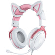 ONIKUMA X10 Car Ear LED Light Adjustable Gaming Headset with Microphone(White Pink) - Multimedia Headset by ONIKUMA | Online Shopping South Africa | PMC TechLife | Buy Now Pay Later Mobicred