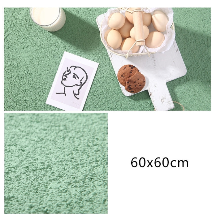 60 x 60cm PVC Backdrop Board Coarse Sand Texture Cement Photography Backdrop Board(Grey Bean Green)