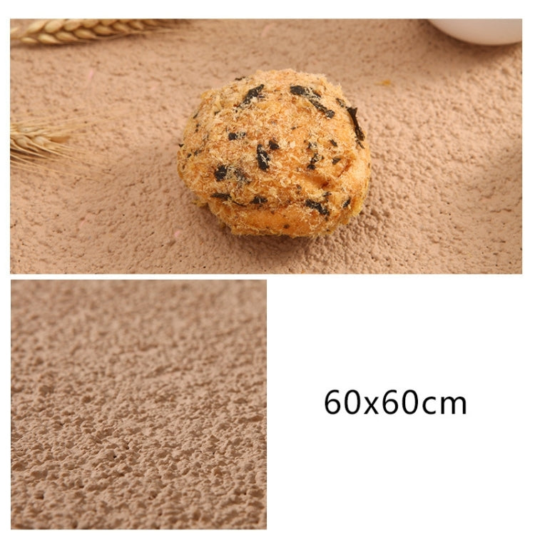 60 x 60cm PVC Backdrop Board Coarse Sand Texture Cement Photography Backdrop Board(Dark Nude Color)
