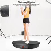 52cm Remote Control Electric Rotating Turntable Display Stand Video Shooting Props Turntable, Plug-in Power, Power Plug:US Plug(White)