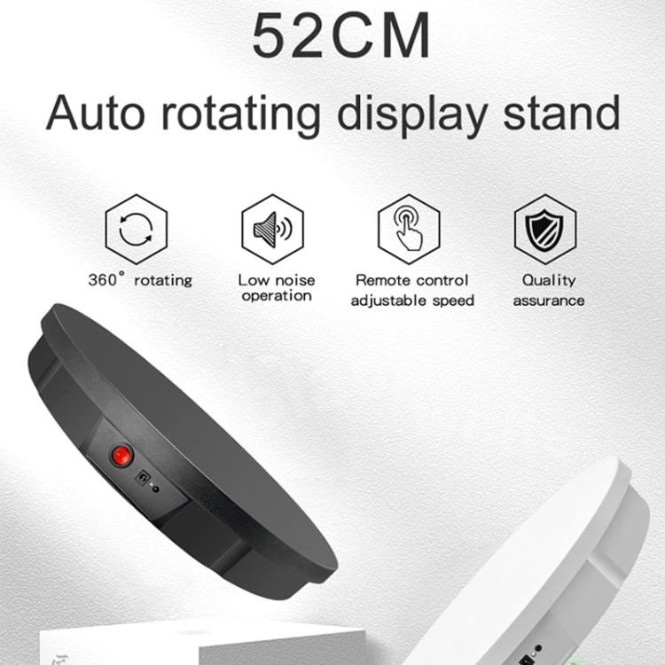 52cm Remote Control Electric Rotating Turntable Display Stand Video Shooting Props Turntable, Plug-in Power, Power Plug:EU Plug(White)