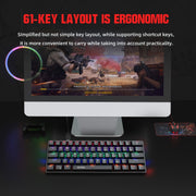 HXSJ V900 61 Keys Cool Lighting Effect Mechanical Wired Keyboard(Black)