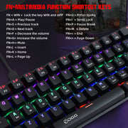 HXSJ V900 61 Keys Cool Lighting Effect Mechanical Wired Keyboard(Black)