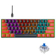 HXSJ V900 61 Keys Cool Lighting Effect Mechanical Wired Keyboard (Black Red) - free shipping - PMC TechLife - Order now!