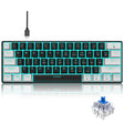 HXSJ V900 61 Keys Cool Lighting Effect Mechanical Wired Keyboard (Black White) - free shipping - PMC TechLife - Order now!